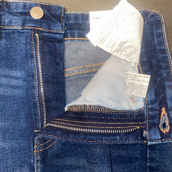 Zara Size 04 Blue Denim Hi-Rise Jean Shorts - Picture 7 of 7